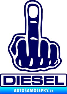 Samolepka Fuck off diesel tmavě modrá