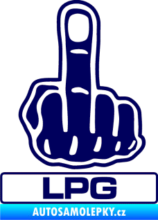 Samolepka Fuck off LPG tmavě modrá