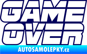 Samolepka Game over nad sebou 002 tmavě modrá