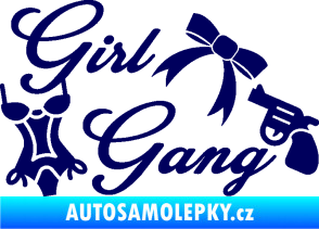 Samolepka Girl gang 001 švestkově modrá
