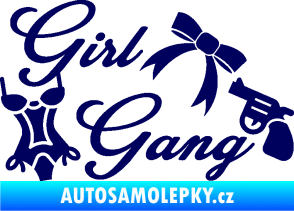 Samolepka Girl gang 001 tmavě modrá