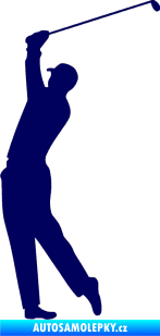 Samolepka Golfista 003 levá švestkově modrá