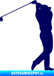 Samolepka Golfista 004 pravá tmavě modrá