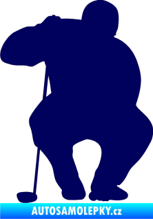 Samolepka Golfista 006 levá švestkově modrá