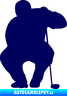 Samolepka Golfista 006 pravá tmavě modrá