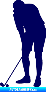 Samolepka Golfista 007 levá tmavě modrá
