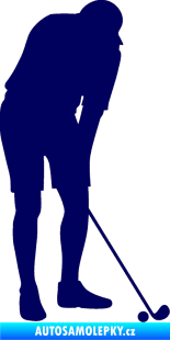 Samolepka Golfista 007 pravá tmavě modrá