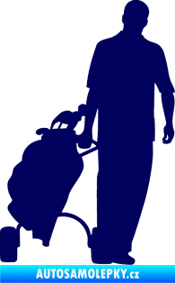 Samolepka Golfista 009 pravá tmavě modrá
