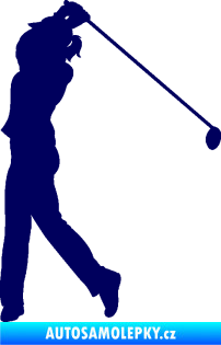 Samolepka Golfistka 013 levá tmavě modrá