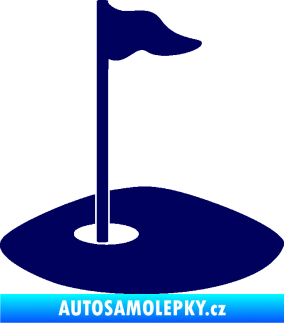Samolepka Golfová jamka 001 levá tmavě modrá