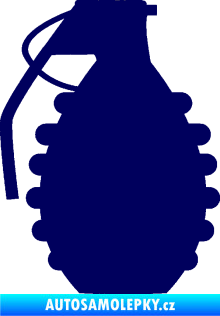 Samolepka Granát 002 levá švestkově modrá