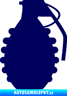 Samolepka Granát 002 pravá švestkově modrá