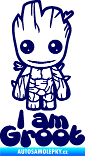 Samolepka Groot 001 levá s nápisem tmavě modrá