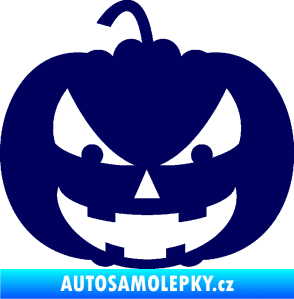Samolepka Halloween 016 levá dýně tmavě modrá