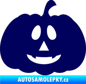 Samolepka Halloween 017 pravá dýně tmavě modrá