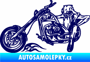 Samolepka Harley 001 levá tmavě modrá
