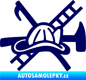 Samolepka Hasič 005 pravá tmavě modrá