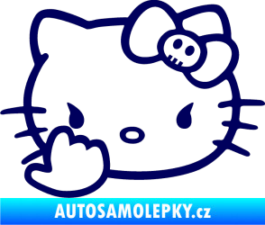Samolepka Hello Kitty fuck tmavě modrá