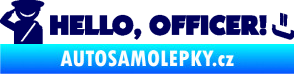 Samolepka Hello, Officer! tmavě modrá