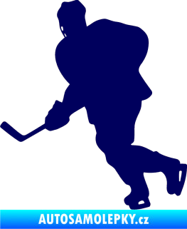 Samolepka Hokejista 009 levá tmavě modrá