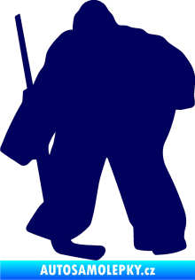 Samolepka Hokejista 011 levá brankář tmavě modrá