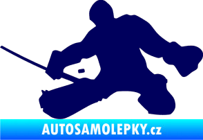 Samolepka Hokejista 015 levá brankář tmavě modrá