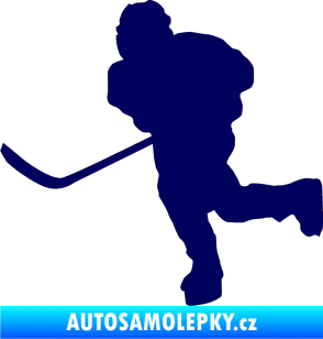 Samolepka Hokejista 017 levá tmavě modrá