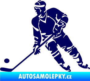 Samolepka Hokejista 027 levá tmavě modrá
