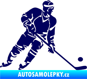 Samolepka Hokejista 027 pravá tmavě modrá