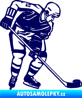 Samolepka Hokejista 029 pravá tmavě modrá