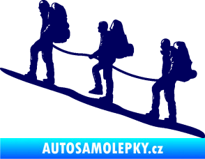 Samolepka Horolezci levá tmavě modrá