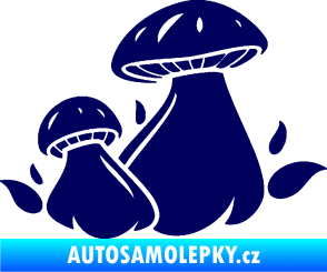 Samolepka Houby 002 pravá tmavě modrá