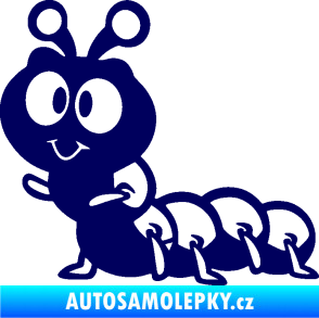 Samolepka Housenka 002 levá tmavě modrá