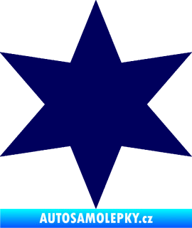 Samolepka Hvězda 002 tmavě modrá
