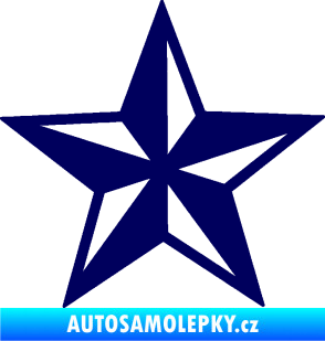 Samolepka Hvězda námořní tmavě modrá