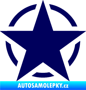 Samolepka Hvězda US Army 001 tmavě modrá