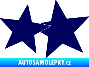 Samolepka Hvězdy 002 pravá spojené tmavě modrá