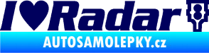 Samolepka I love radar nápis tmavě modrá