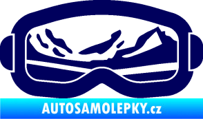 Samolepka I love snow brýle pravá tmavě modrá