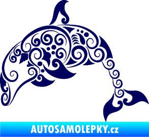 Samolepka Interiér 015 levá delfín tmavě modrá