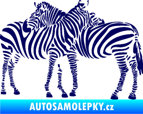 Samolepka Interiér 019 levá zebry tmavě modrá