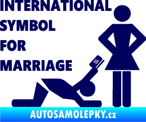 Samolepka International symbol for marriage tmavě modrá