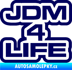 Samolepka JDM 4 life nápis švestkově modrá