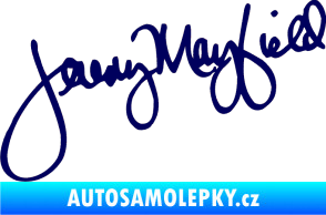 Samolepka Podpis Jeremy Mayfield  tmavě modrá