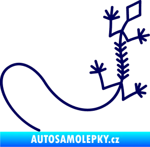 Samolepka Ještěrka 007 pravá tmavě modrá