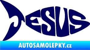 Samolepka Jesus rybička 007 tmavě modrá