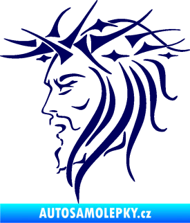 Samolepka Ježíš 002 levá tmavě modrá