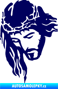 Samolepka Ježíš 003 levá tmavě modrá