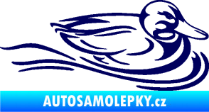 Samolepka Kachna 003 pravá ve vodě tmavě modrá