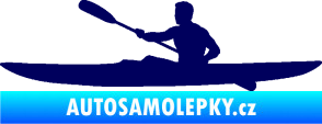 Samolepka Kajakář 003 levá tmavě modrá